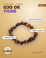 Pulsera de ojo de tigre confianza y fuerza