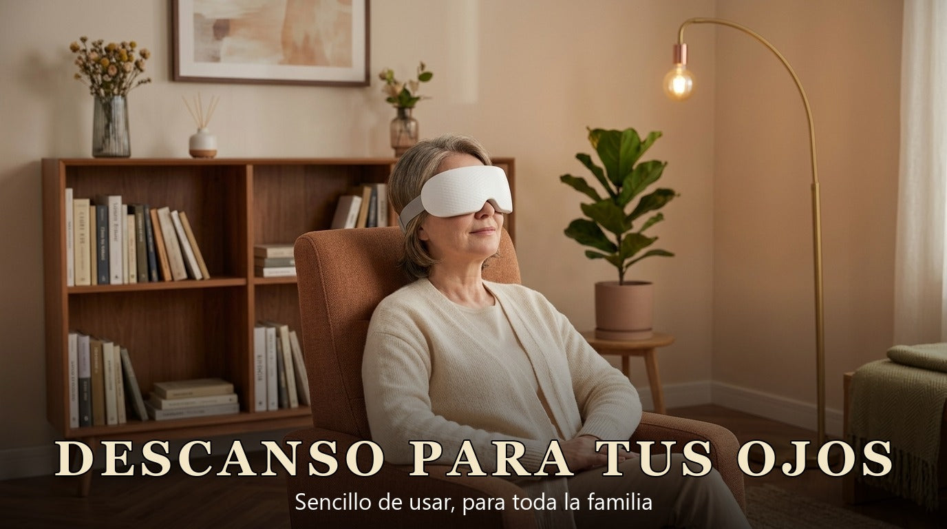 Mujer relajándose con el masajeador SERENO en su sillón